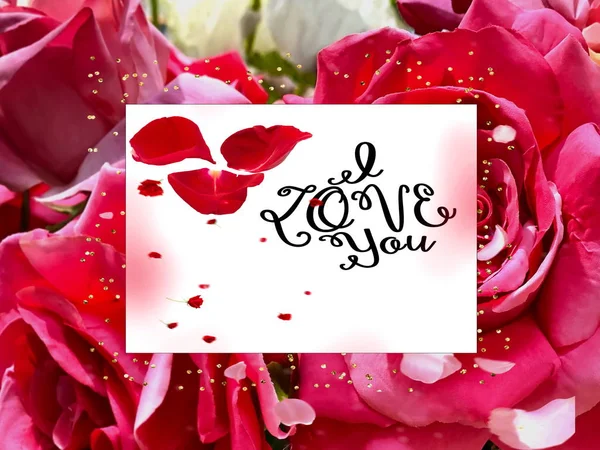 Greetings Card Happy Wishes Women Day Wedding Valentine Friendship Love — ストック写真