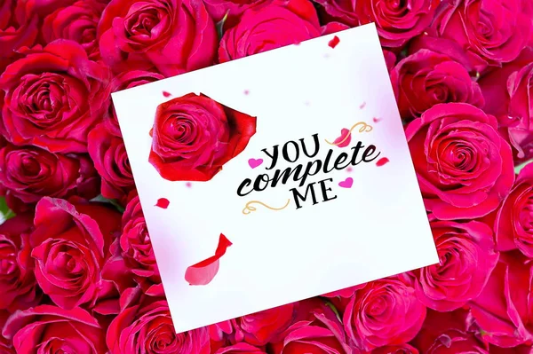 Happy  Valentine day greetings ,wedding ,friendship    love best wishes   greetings card,wishes quotes text on romantic  floral pink roses spring summer flowers background copy space