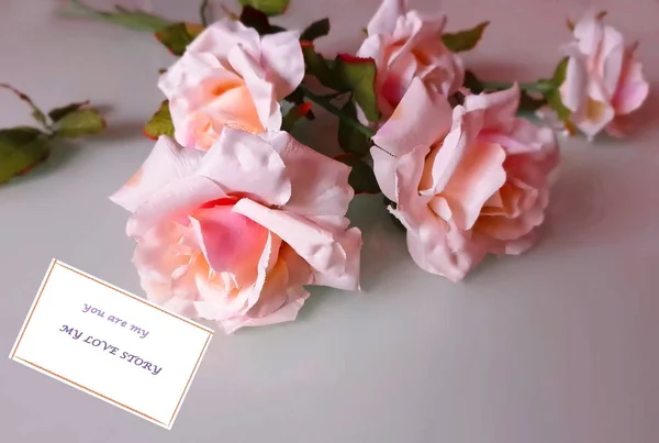 Hermosas Flores Rosas Primavera San Valentín Día Mujer Boda Fondo — Foto de Stock
