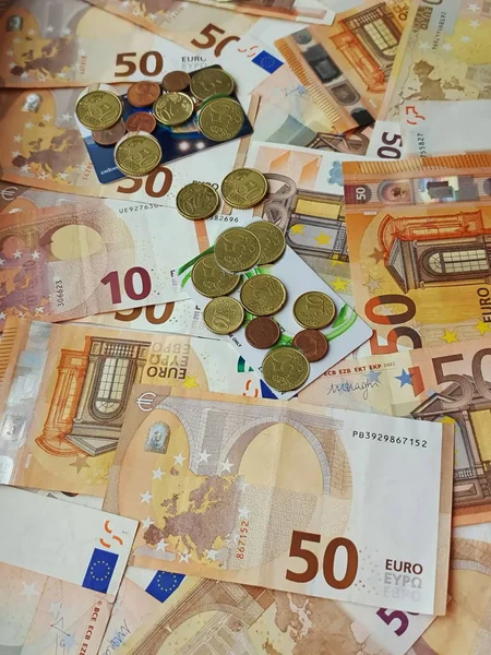 Euro Bani Spălați Fundal Închidere Păstrați Bani Bancă Pâine Bani — Fotografie, imagine de stoc