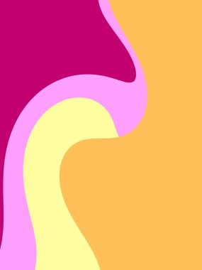 Altın elementli pembe leylak mavi deniz sarısı soyut dalga çizgisi modern arkaplan tasarım afişi sanat kompozisyonu 