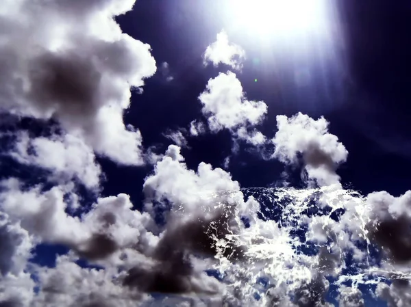 Natura Morze Woda Powietrze Światło Słońce Morze Niebo Chmury Zachód — Zdjęcie stockowe