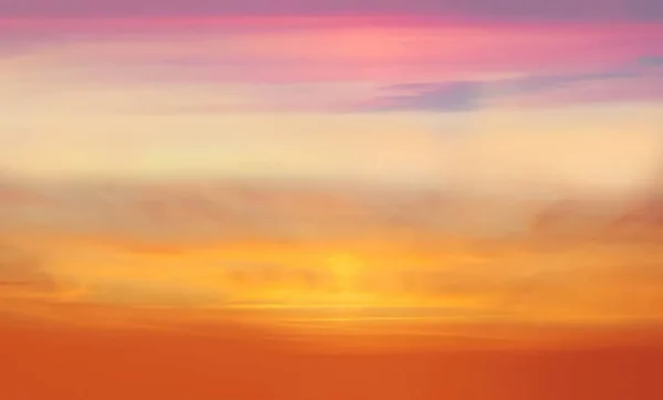Sunset Background Sun Blue Sky Sunlight Sea Fluffy Clouds Skyline — Stock Photo, Image