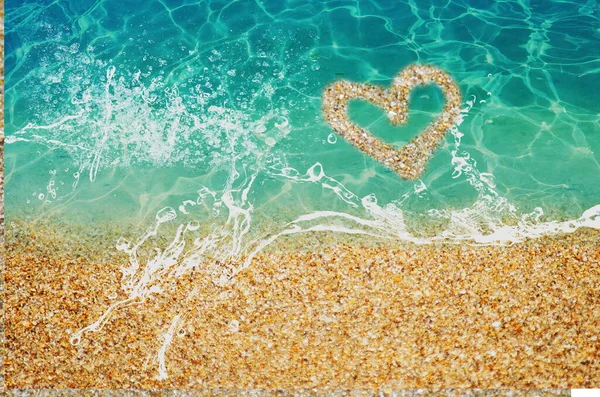 夏の海の水波緑の海の幸せなテキスト引用符テンプレートバナー背景コピースペース — ストック写真
