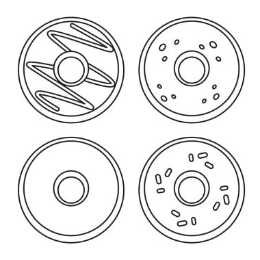 Çocuk boyama kitabı için donut grafiği