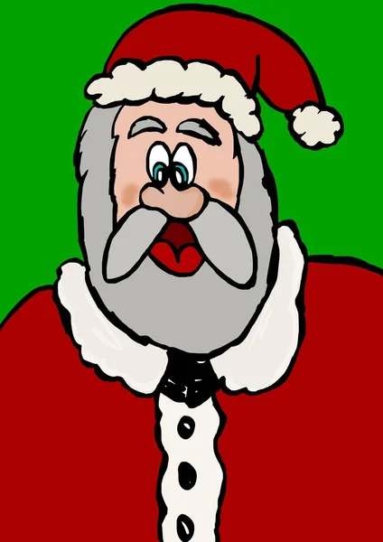 Weihnachtsmann-Karte — Stockfoto