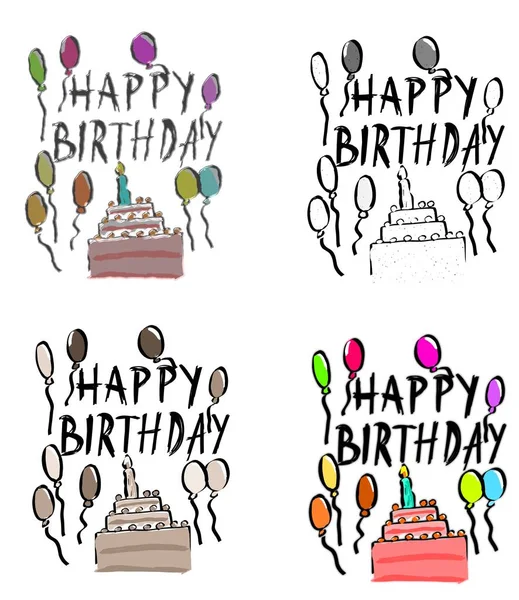 Happy Birthday set one — Stock Photo, Image