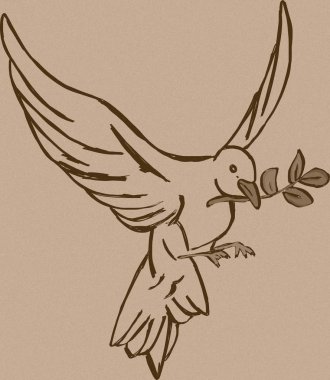 Dal ile uçan güvercin