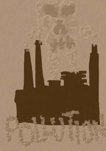 Imagen vintage de la contaminación — Foto de Stock