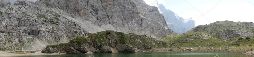 Lake Coldai in Belluno, Italy