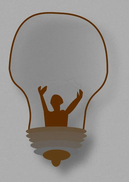 Vintage idea bulb — Stock Photo, Image