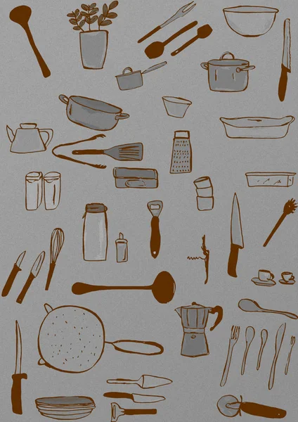 Εκλεκτής ποιότητας εργαλεία κουζίνας — Φωτογραφία Αρχείου