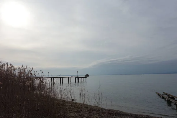 Lake Garda Talya Bulutlu Gün — Stok fotoğraf