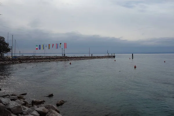 Cloudy Day Lake Garda Italy — Stock Photo, Image