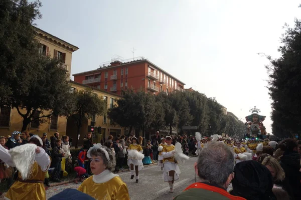 Verona Talya Şubat 2018 Karnaval Geçit Verona Şehir Merkezinde Görüntü — Stok fotoğraf