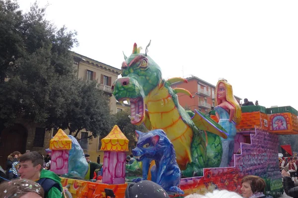 Verona Talya Şubat 2018 Karnaval Geçit Verona Şehir Merkezinde Görüntü — Stok fotoğraf