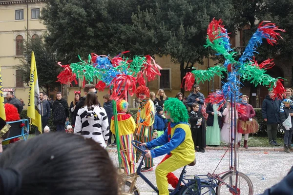 Verona Itália Fevereiro 2018 Imagem Desfile Carnaval Centro Cidade Verona — Fotografia de Stock