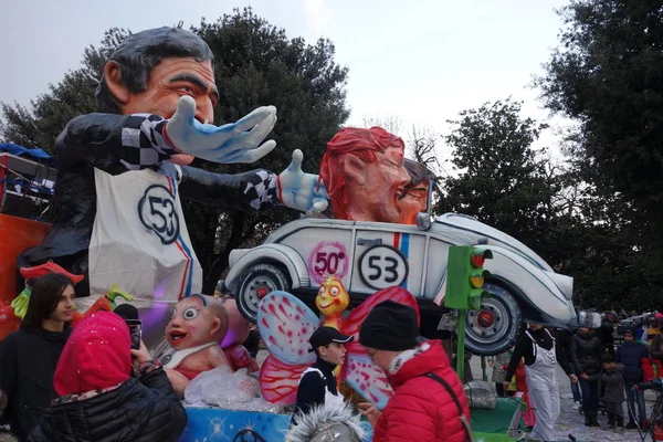 Verona Italia Febrero 2018 Imagen Del Desfile Carnaval Centro Verona — Foto de Stock