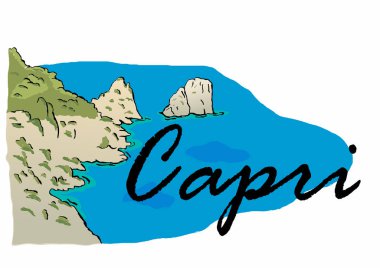 Capri 'nin İtalya' daki görüntüsü