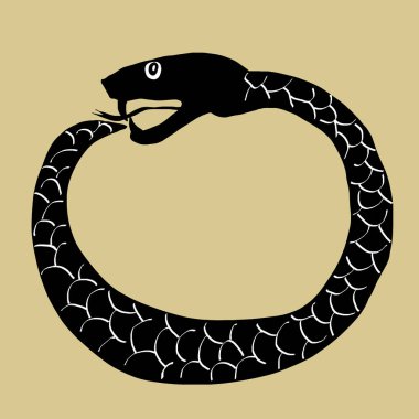 Ouroboros yılan simgesi resmi