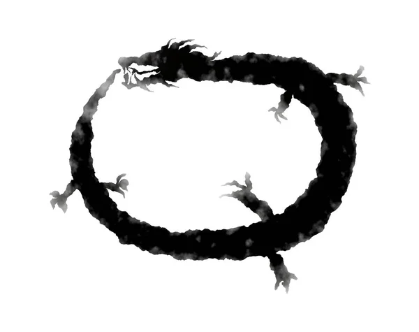 Ouroboros Dragon Symbol Icon Image — ストック写真