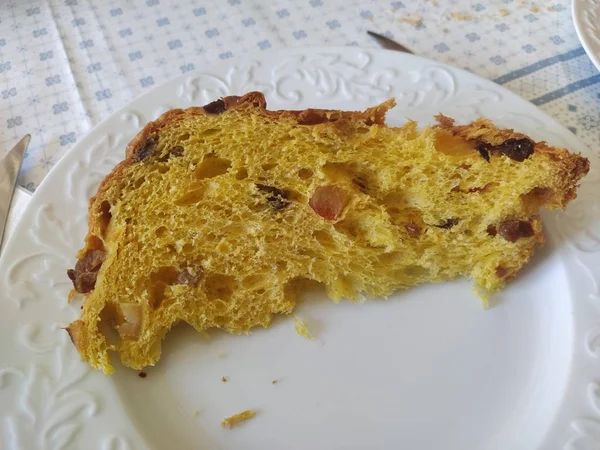 Klassiek Stukje Panettone — Stockfoto