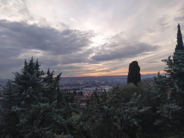 Cloudy Sunset Verona Town — 스톡 사진