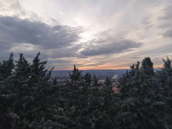 Nublado Atardecer Ciudad Verona — Foto de Stock