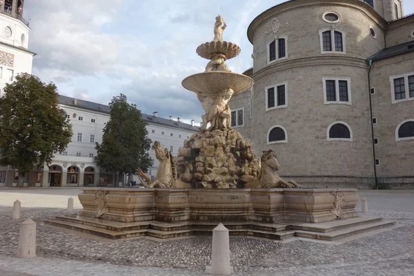 Ciudad Salzburgo Austria Residenzplatz — Foto de Stock