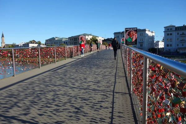 Ciudad Salzburgo Austria Puente Con Candados — Foto de Stock