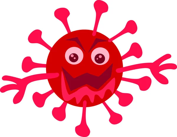 Versión Dibujos Animados Del Coronavirus — Vector de stock