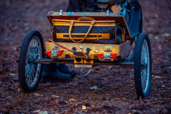 Old Mini Wagon Wheels Bicycle — Stock Photo, Image