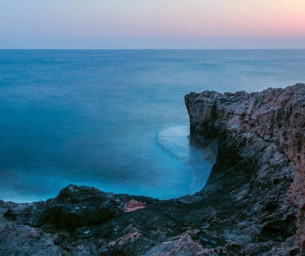 Cyprus sea, cliffs by the sea and clear water