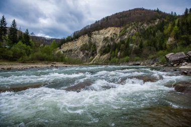 Suyu akan güzel dağ nehri