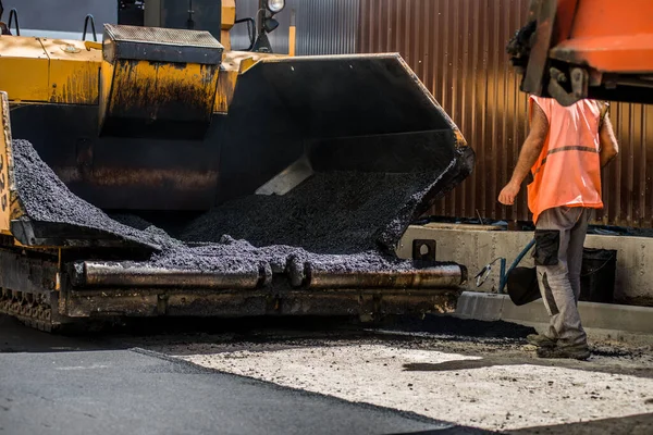 Asphalt Lay New Workers Tools — Stock Photo, Image