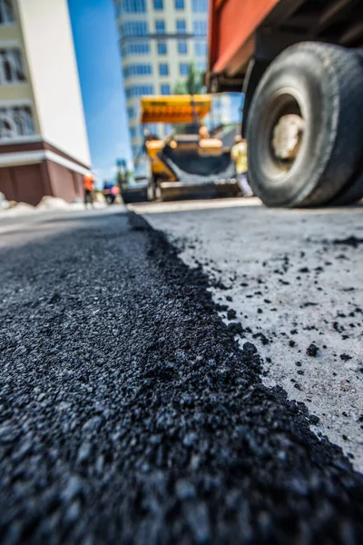 Asphalt Lay New Workers Tools — Stock Photo, Image