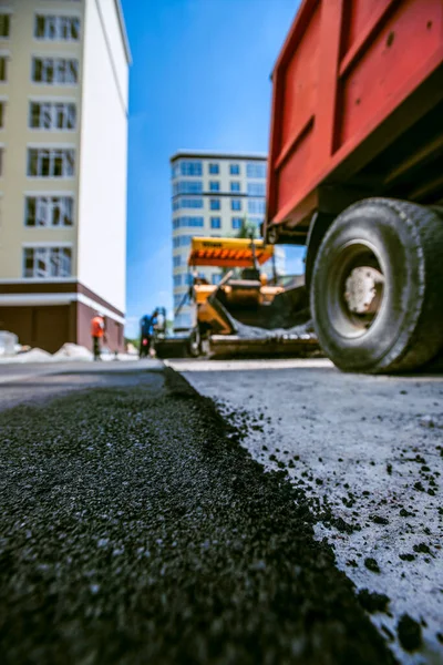 Asphalt Lay New Workers Tools — Stock Photo, Image