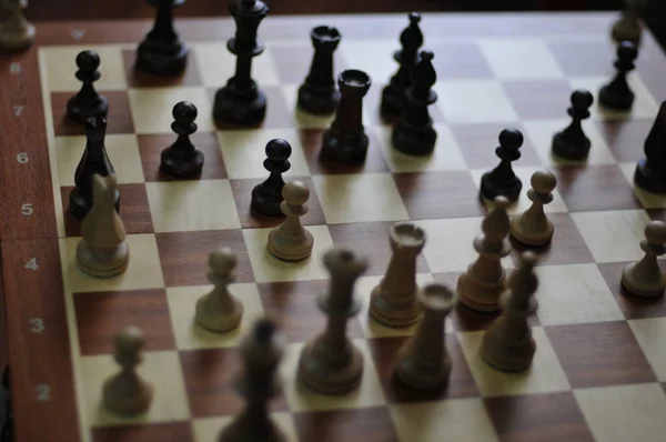 Шахматы Шахматная Доска Фигурами — стоковое фото