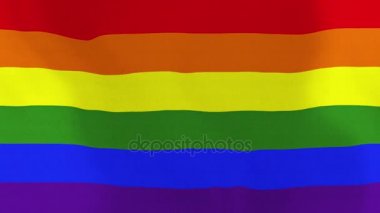 Loopable: Rüzgarda sallayarak Lgbt gurur Gökkuşağı bayrağı