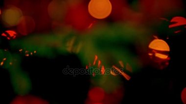 Noel ağacı bokeh üzerinde kaydırma