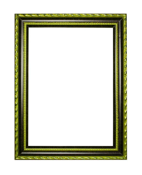 白色底色的木制画框或画框 — 图库照片