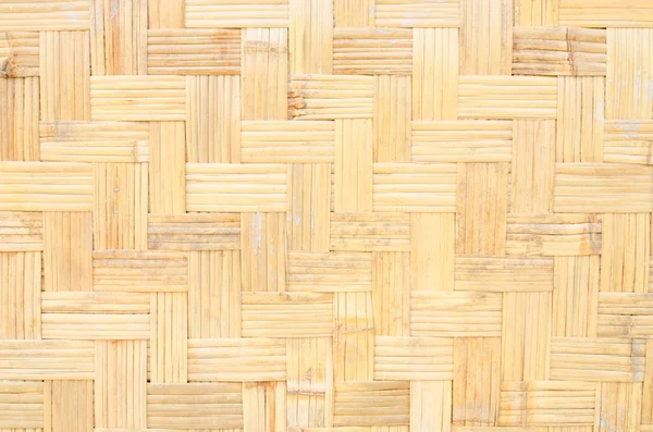 Fechar um fundo padrão de bambu tecido — Fotografia de Stock