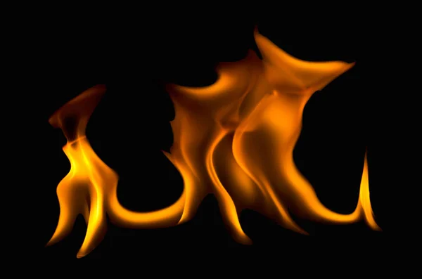 Abstract fire flames on a black background — Stock Photo, Image