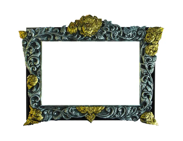 Antique picture frame isolated on white background — Stock Photo, Image