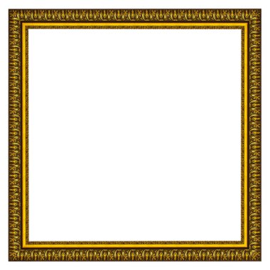 Beyaz Arkaplanda İzole Edilmiş Antika Çerçeve