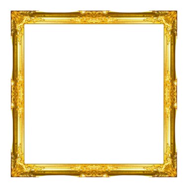 Beyaz Arkaplanda İzole Edilmiş Antika Çerçeve