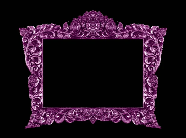 Old Antique frame Isolated on black background