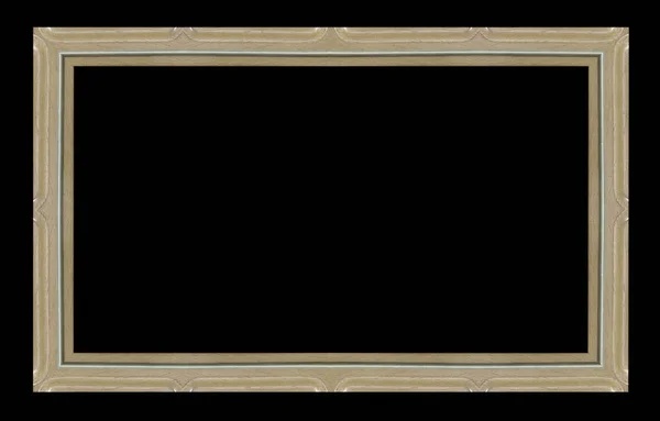Old Antique frame Isolated on black background — Stock Photo, Image
