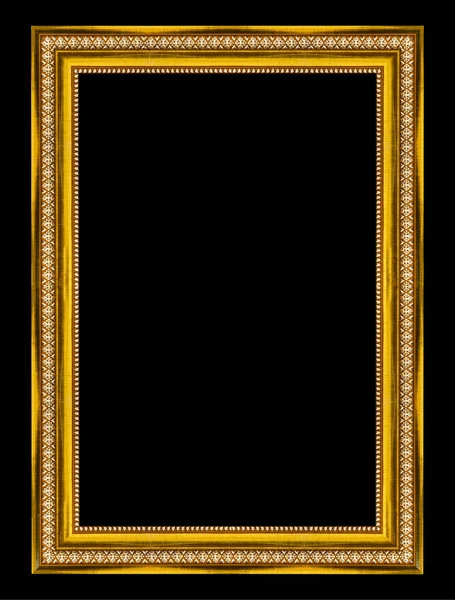 Old Antique frame Isolated on black background — Stock Photo, Image