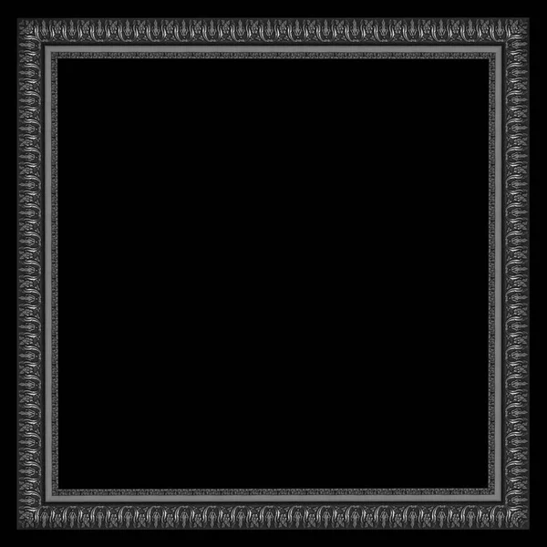 Старая антикварная рамка на черном фоне — стоковое фото